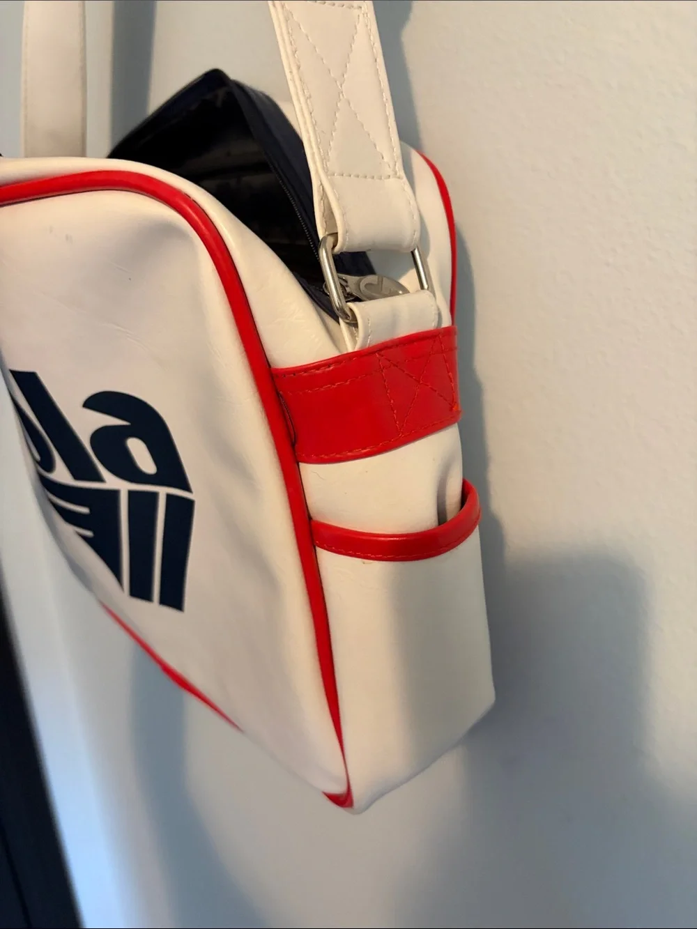 Gola White and Red Retro Messenger Bag